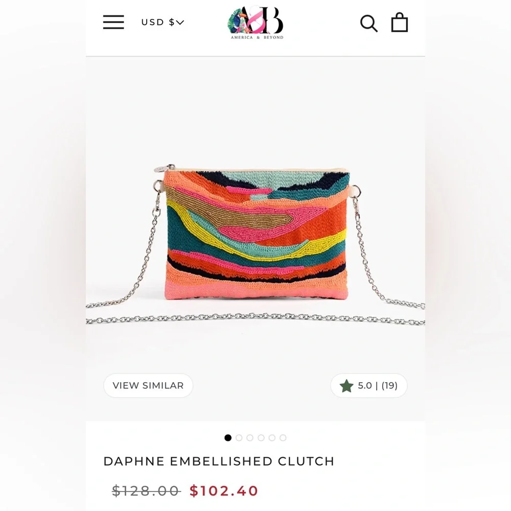 America & Beyond Daphne Embellished Clutch - Picture 5 of 5